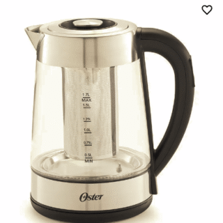 Hervidor eléctrico de vidrio con selección de temperatura e infusor de té BVSTKT8990